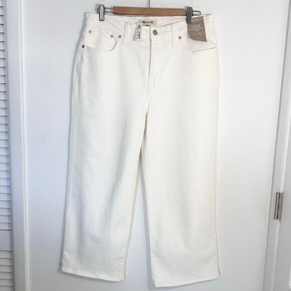NWT Madewell The Petite Perfect Vintage Wide-Leg Crop Jean | Tile White | SZ 31P - Picture 4 of 12